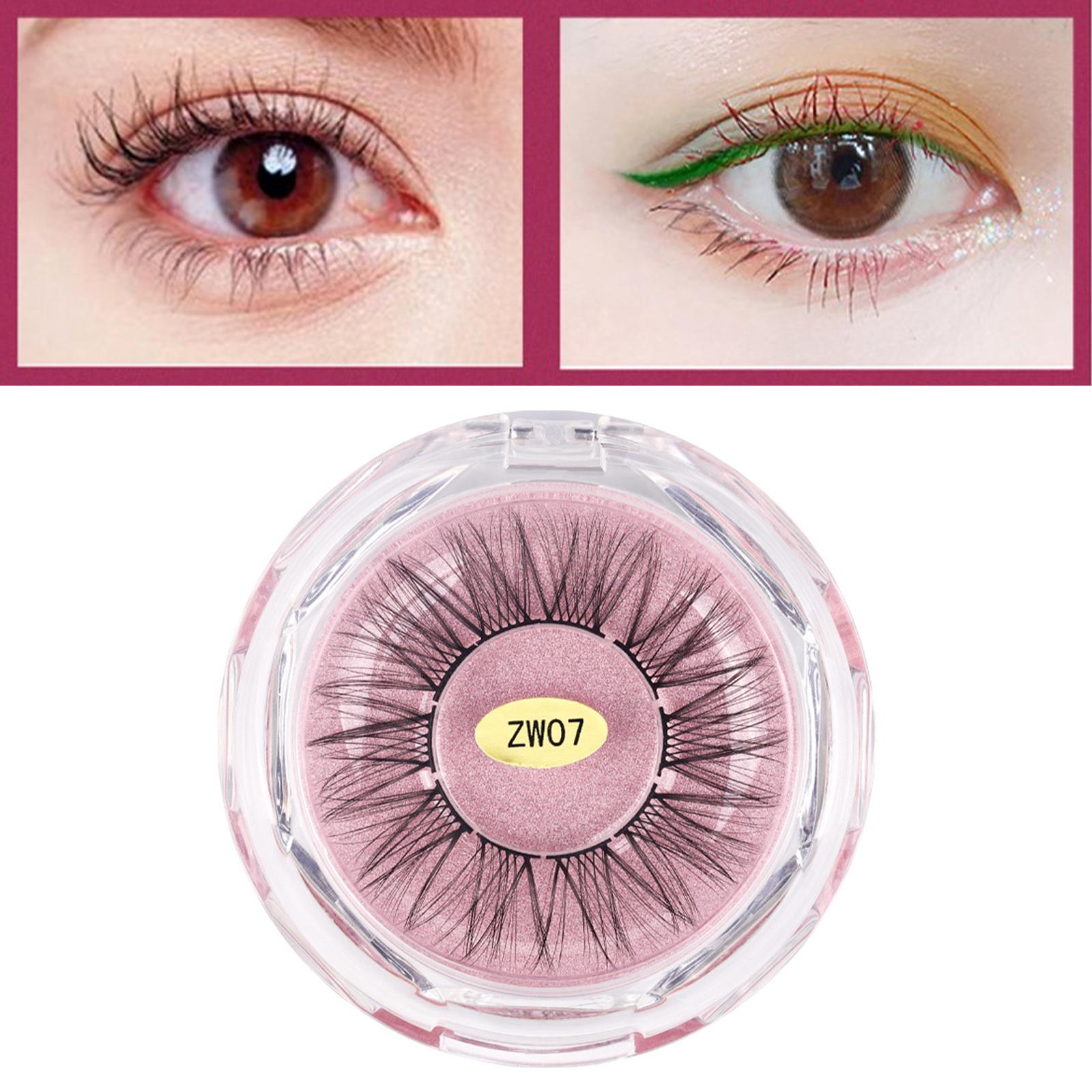 4xSelf-Adhesive False Eyelash Segmented Reusable Volume DIY for Women Girls ZW07