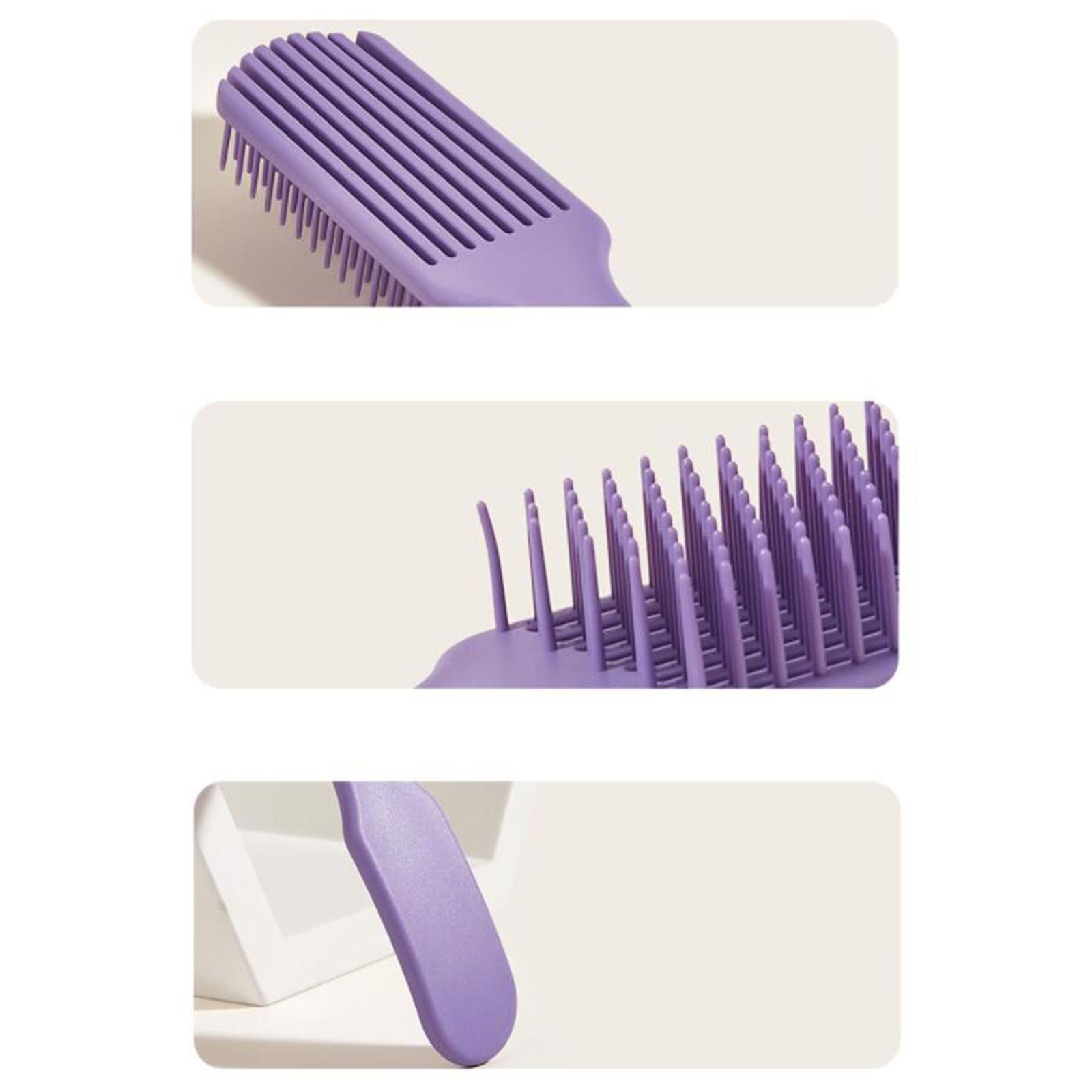 2xHairdressing Massage Comb Tpee Handle Comfortable Light for Wet Long Hair