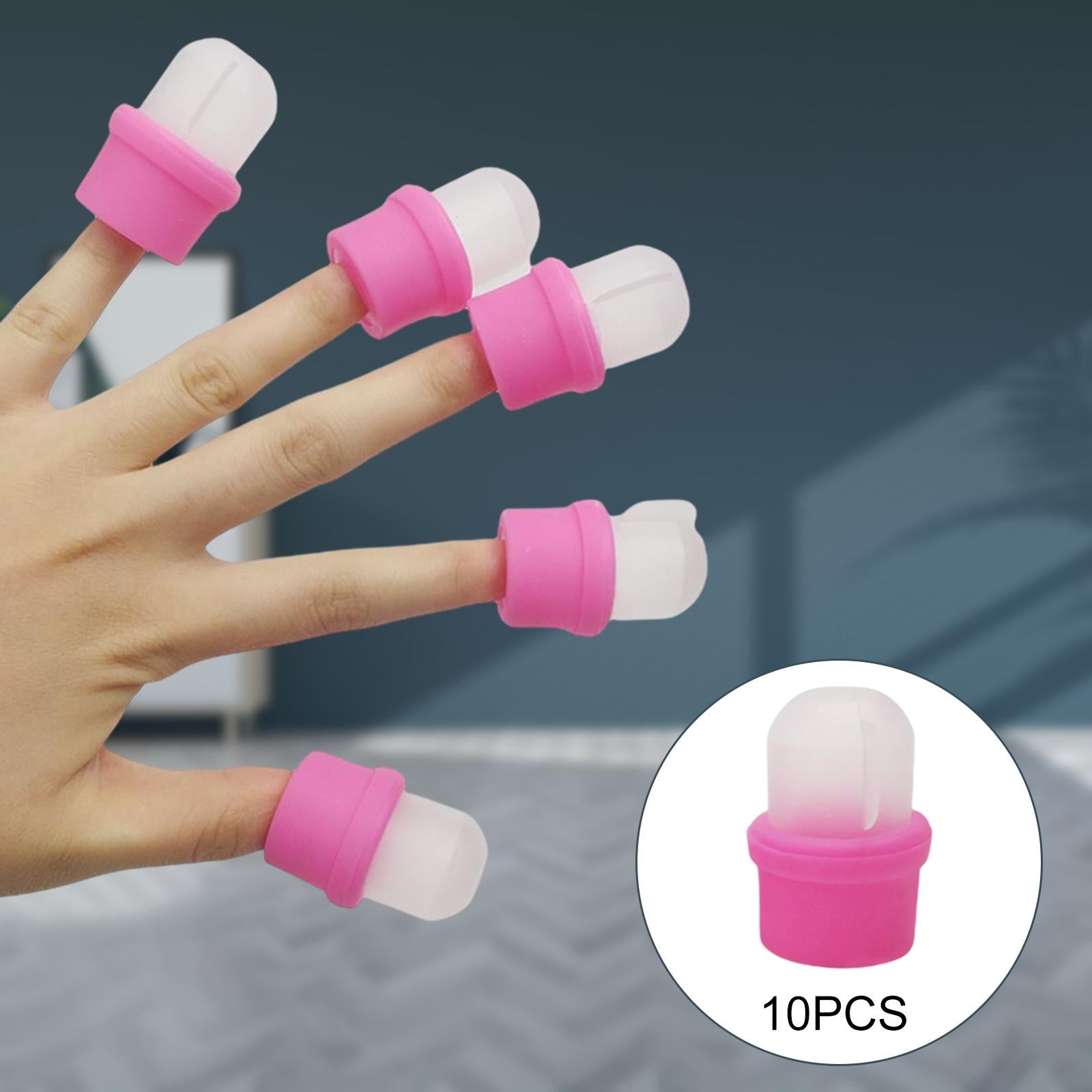 3x10x Plastic Nail Art Polish Remover Clips Soak Off Caps UV Gel Wrap Cleaner