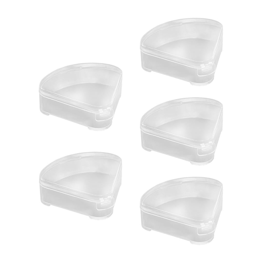 2x5x Triangle Puff Box Case Powder Puff Container Anti Pollution for Travel