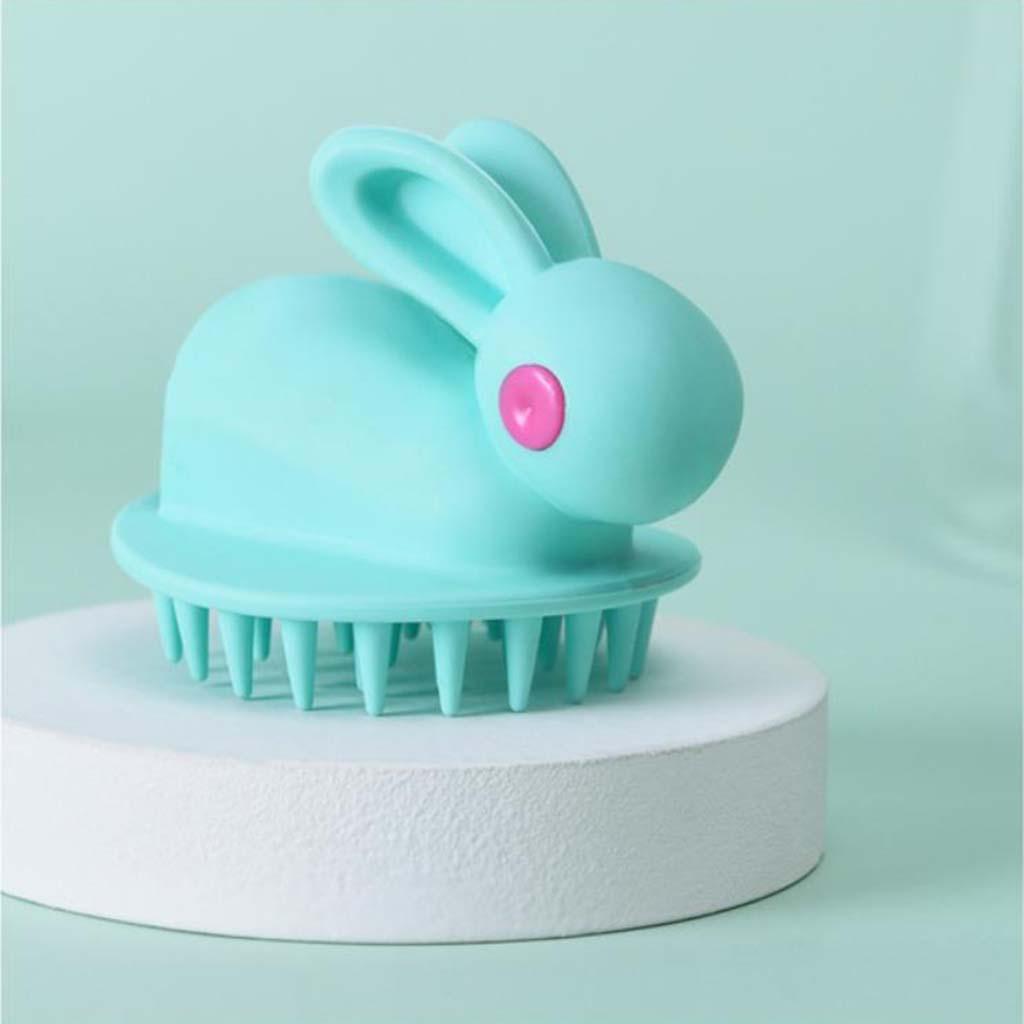 3xHair Scalp Massager Shampoo Brush Cute for Scalp Care Kids Men Women Green