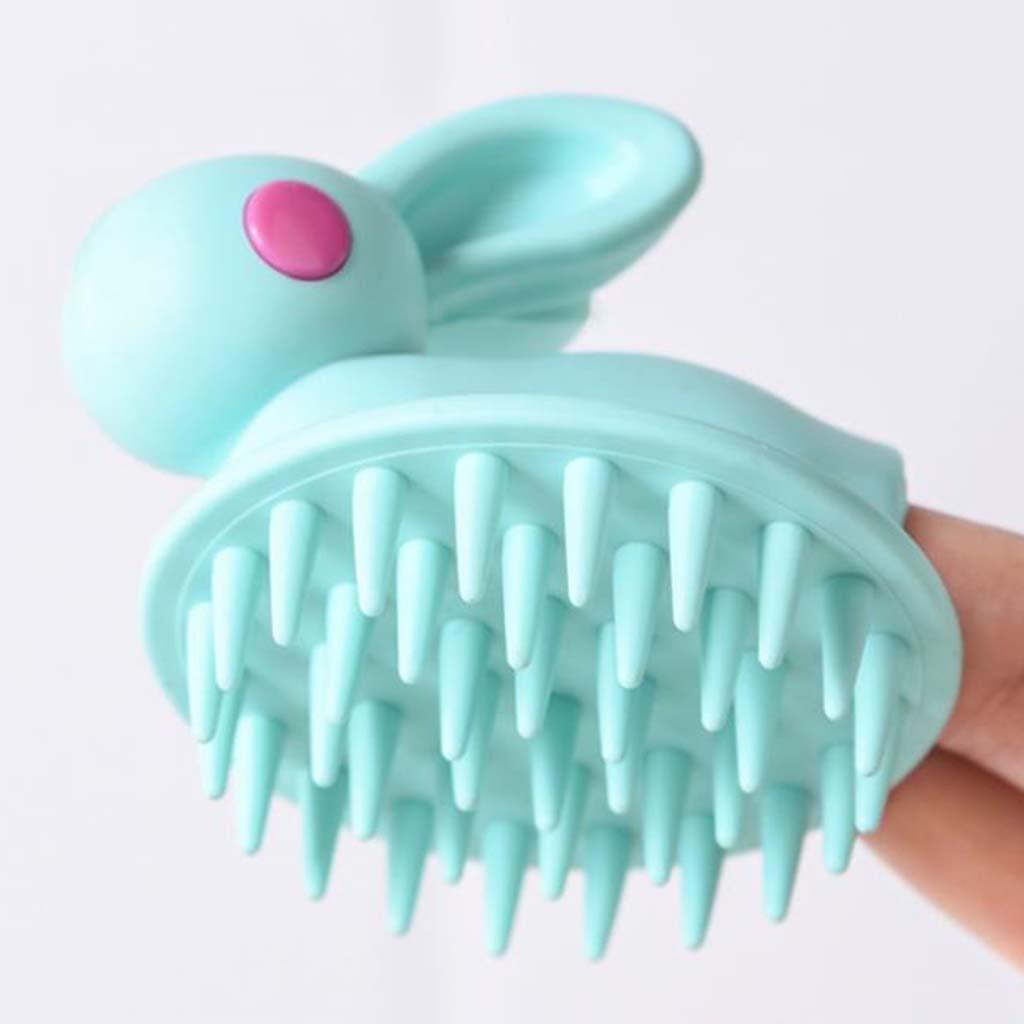 3xHair Scalp Massager Shampoo Brush Cute for Scalp Care Kids Men Women Green