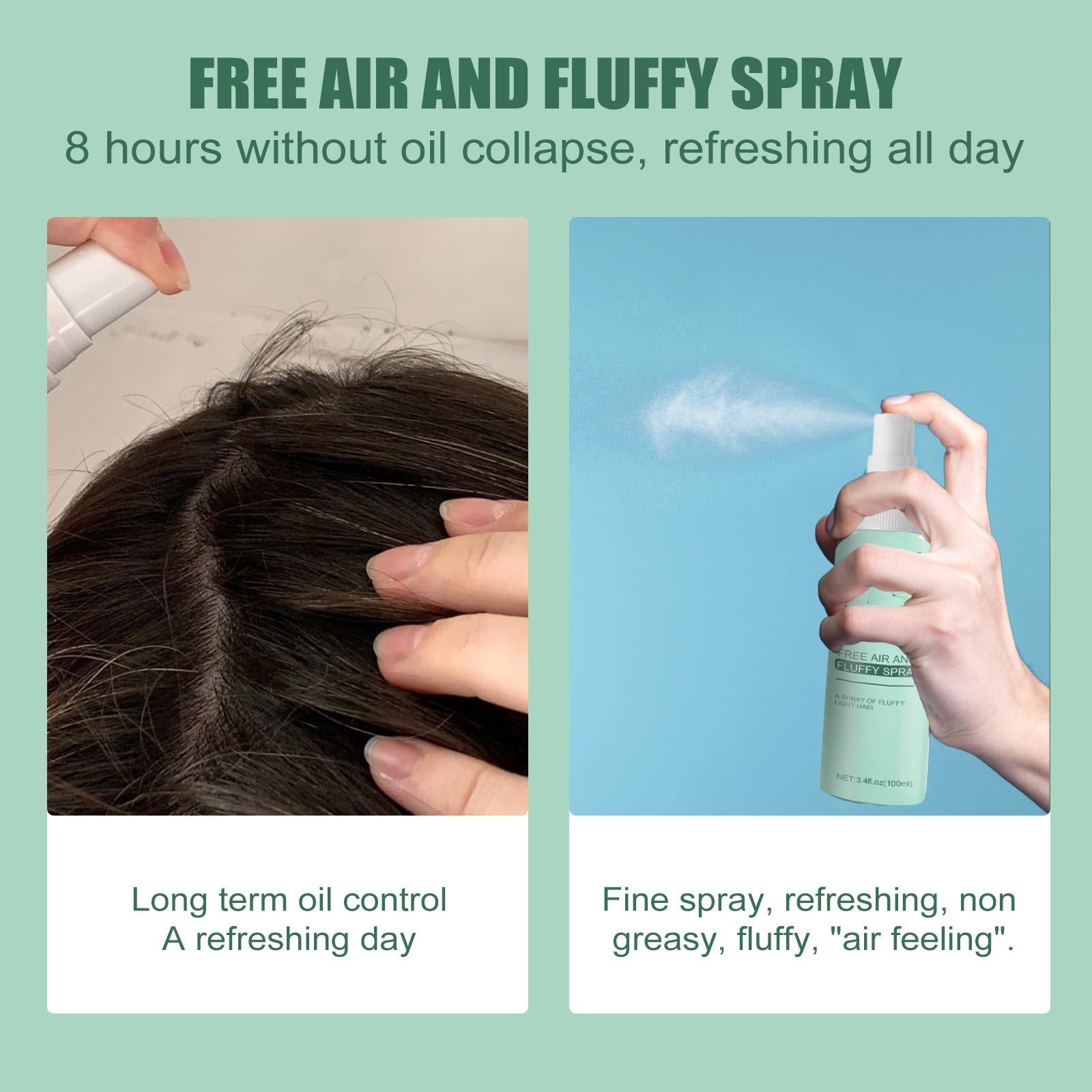 3x100ml 3.38oz Leave in Hair Spray Convenient Oil Control Shampoo