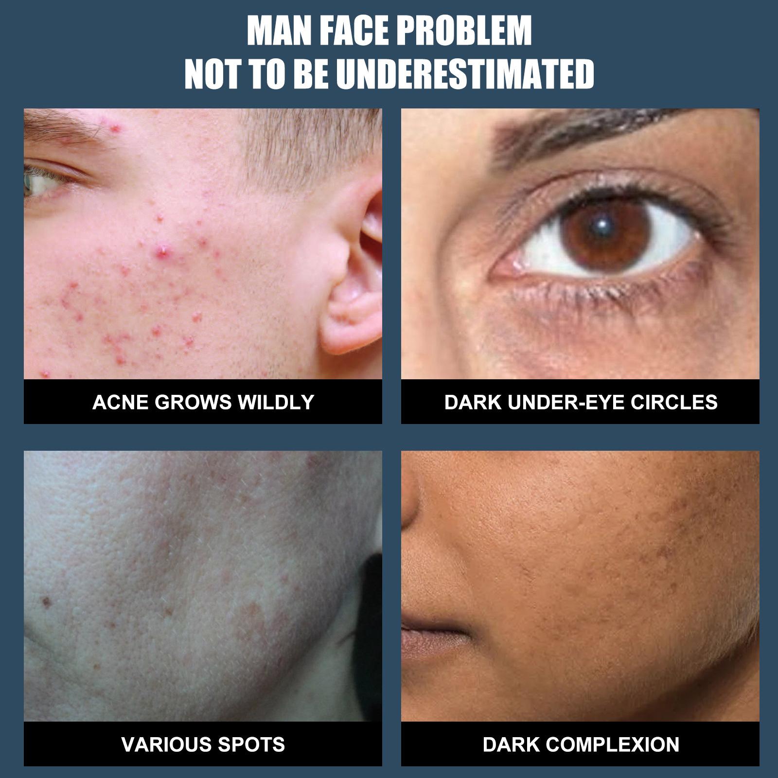 4x50ml Men Facial Concealer Cream for Oil Control Moisturizing Makeup Base Use