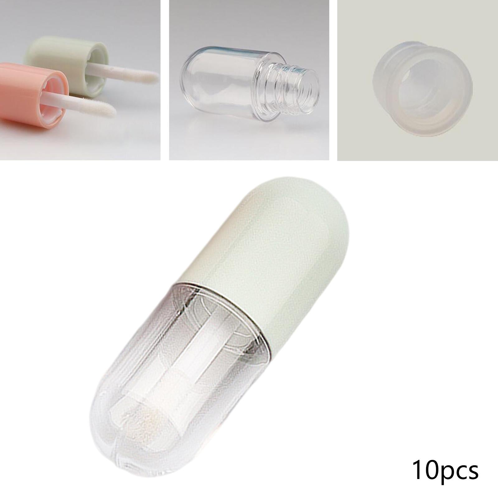 10Pcs Lip Gloss Container with Insert Stoppers for DIY Cosmetic Samples Green