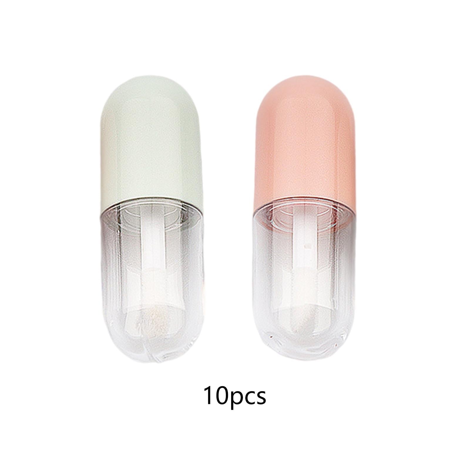 10Pcs Lip Gloss Container with Insert Stoppers for DIY Cosmetic Samples Green
