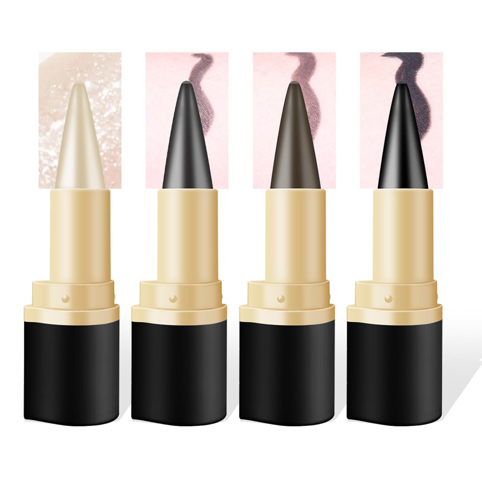 3xEye Liner Pencil Waterproof Longwearing for Women No Sharpener Required 01 Silver