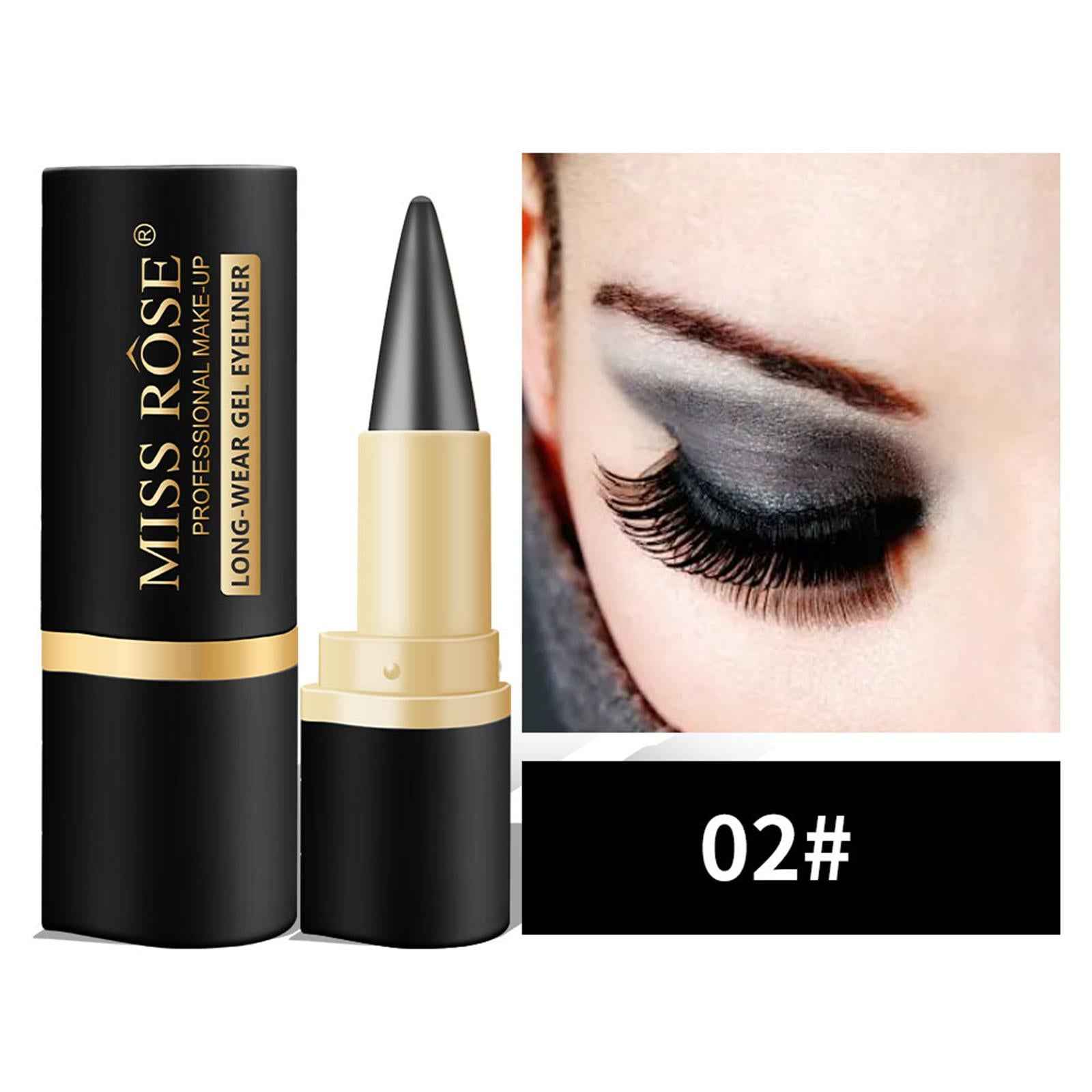 Eye Liner Pencil Waterproof Longwearing for Women No Sharpener Required 02 Black Gray