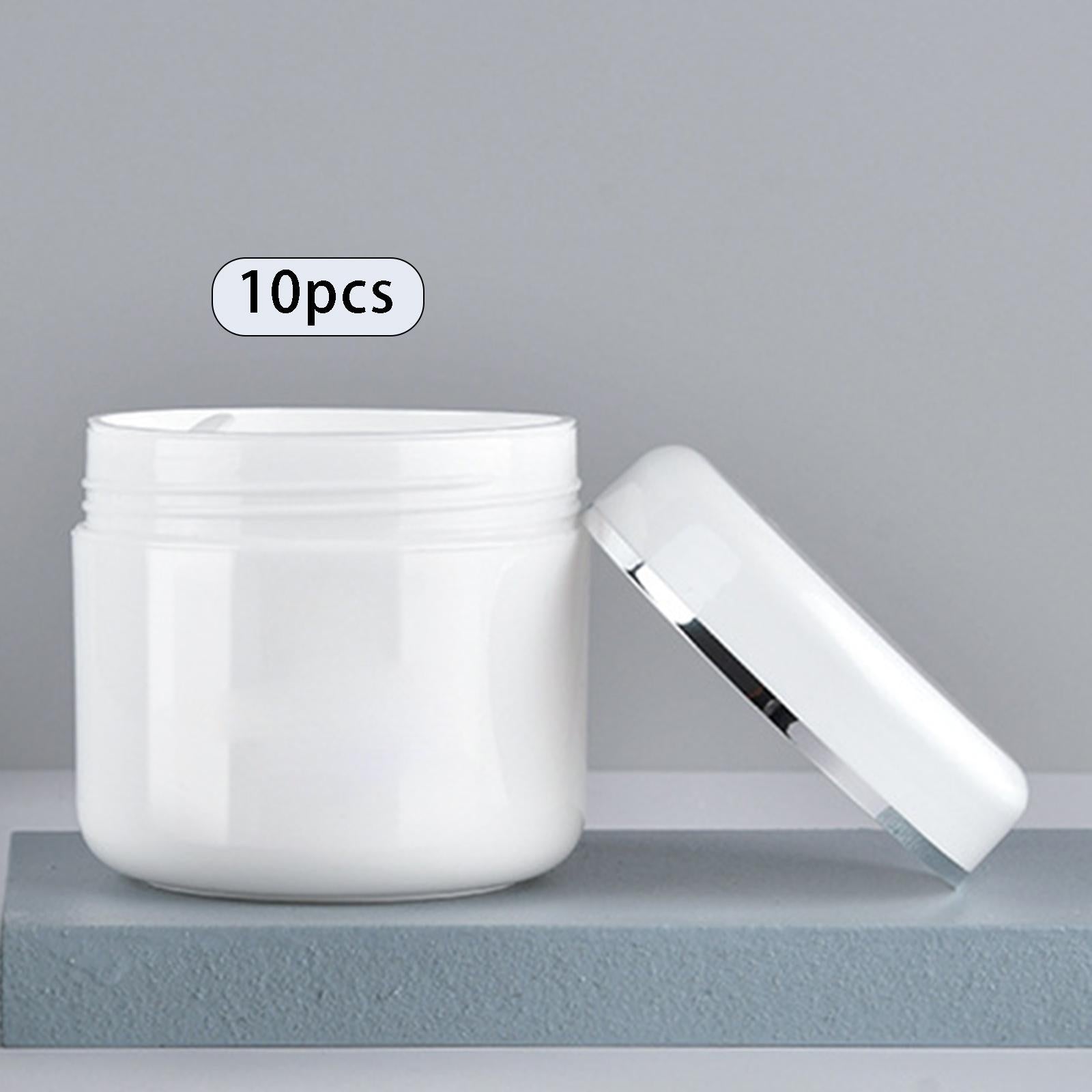 10x Mini Round Pot Jars Empty Containers Travel Toiletries Cosmetics 50g