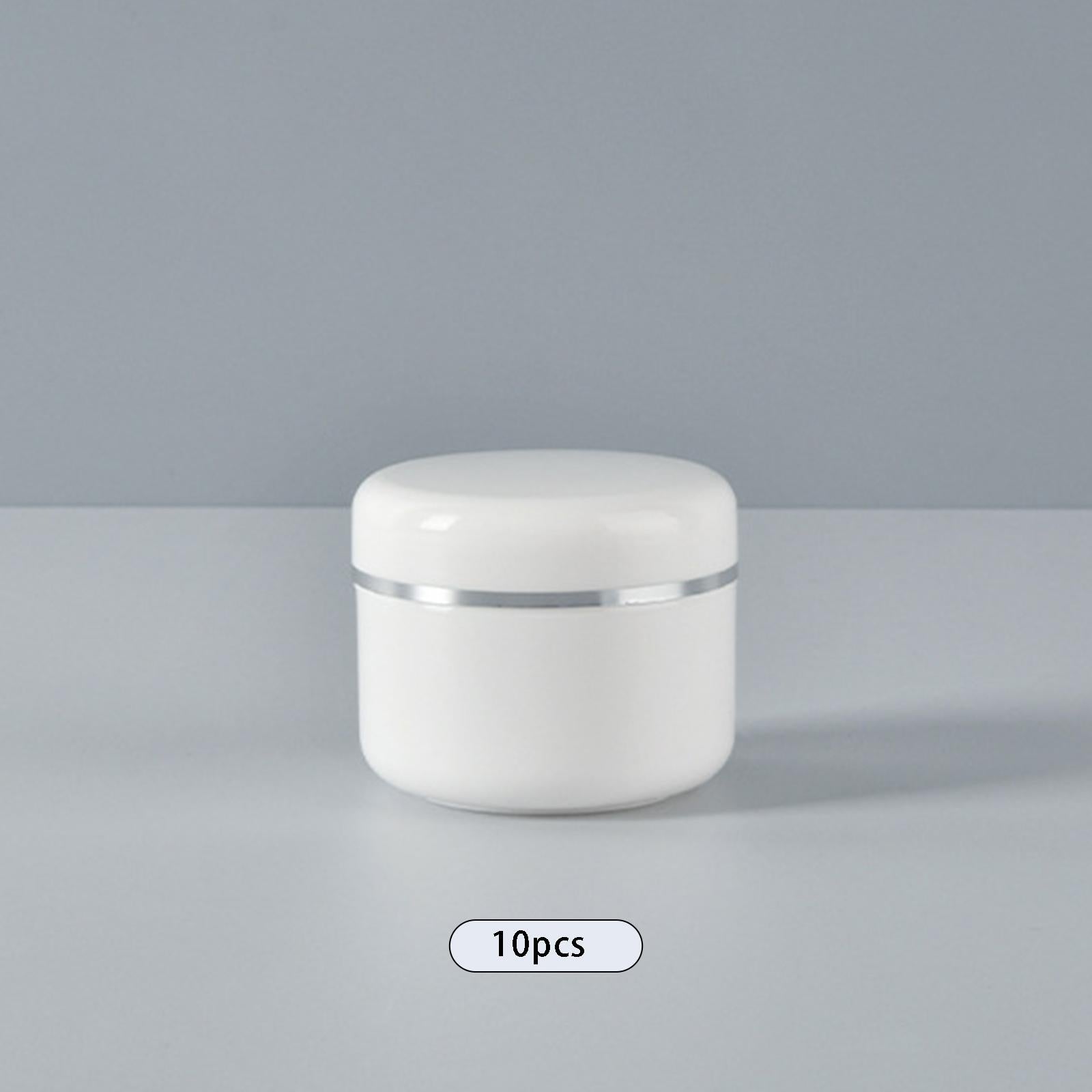 10x Mini Round Pot Jars Empty Containers Travel Toiletries Cosmetics 50g