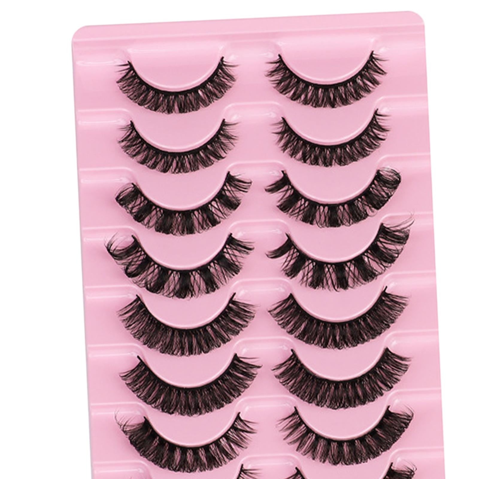 10 Pairs Russian Strip Lashes DD Curl Curly Eye Lashes Handmade A