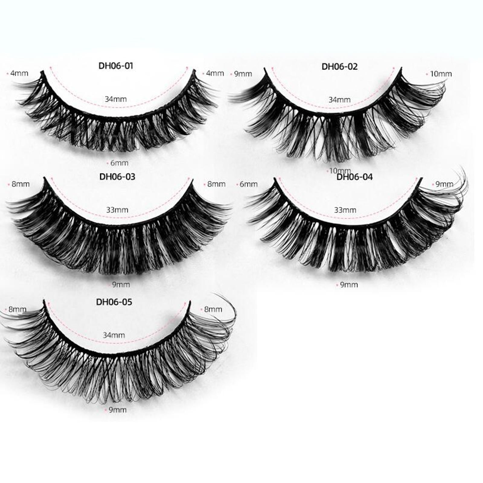 10 Pairs Russian Strip Lashes DD Curl Curly Eye Lashes Handmade C