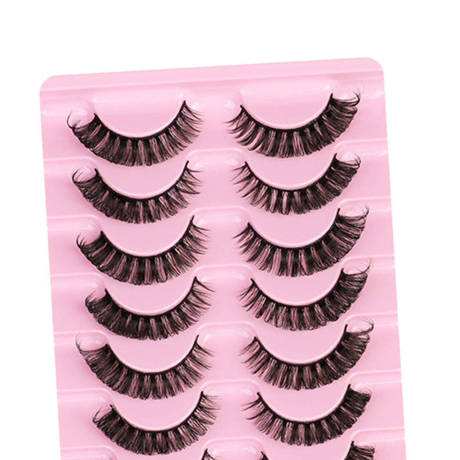 10 Pairs Russian Strip Lashes DD Curl Curly Eye Lashes Handmade E