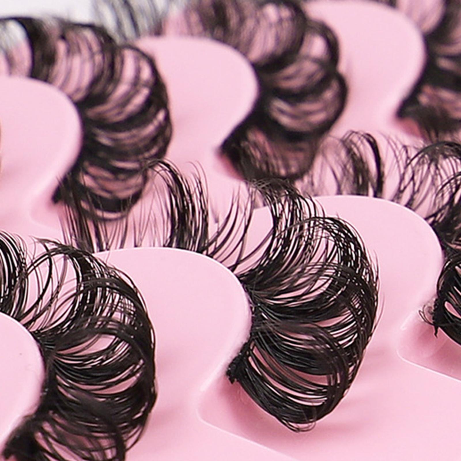 10 Pairs Russian Strip Lashes DD Curl Curly Eye Lashes Handmade E