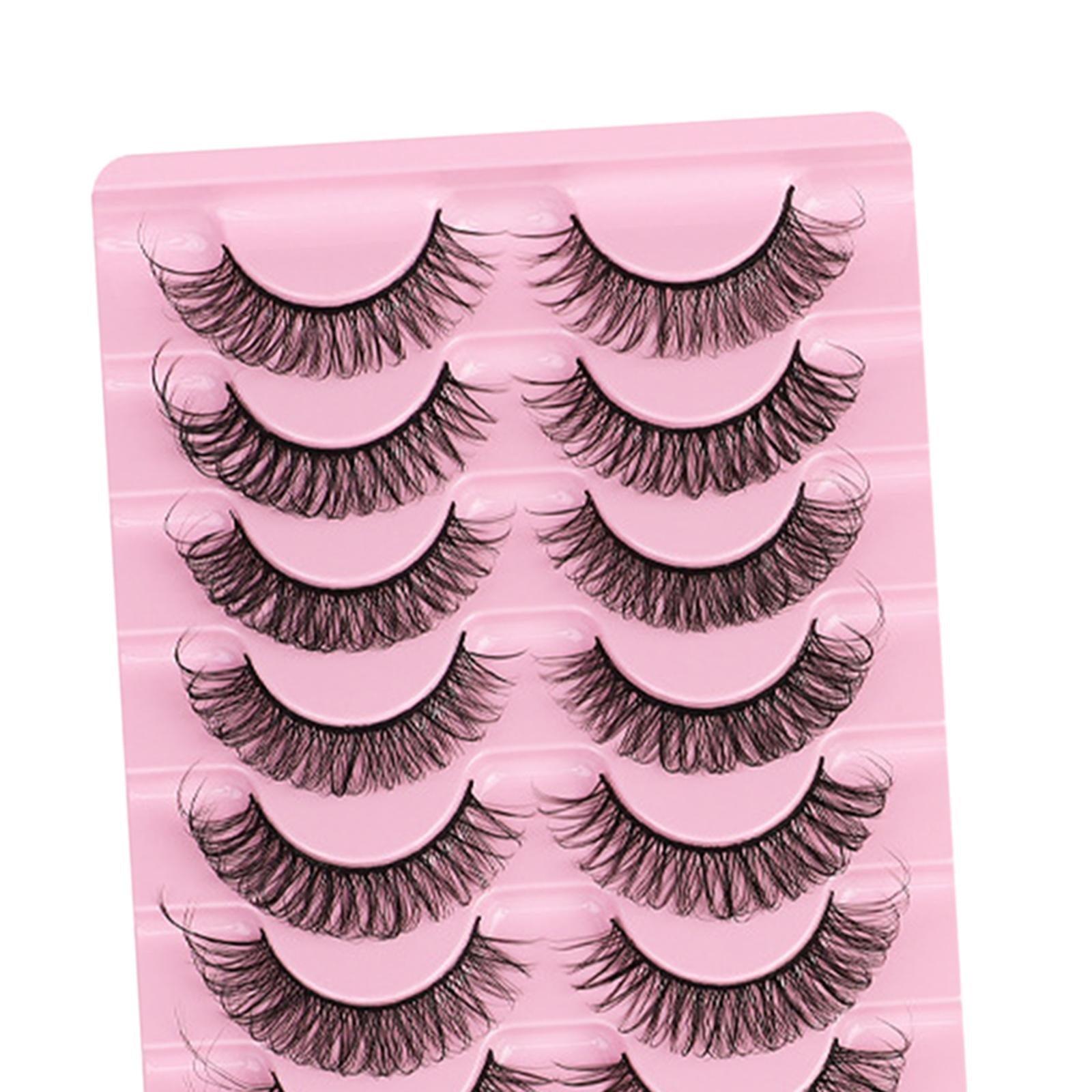 10 Pairs Russian Strip Lashes DD Curl Curly Eye Lashes Handmade F