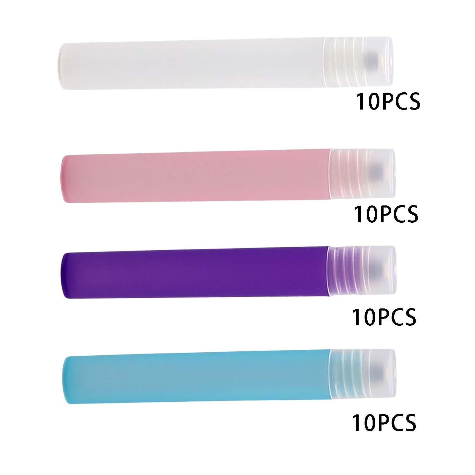 10 Count 10ml Plastic Essential Oil Roller Bottles Roll On White