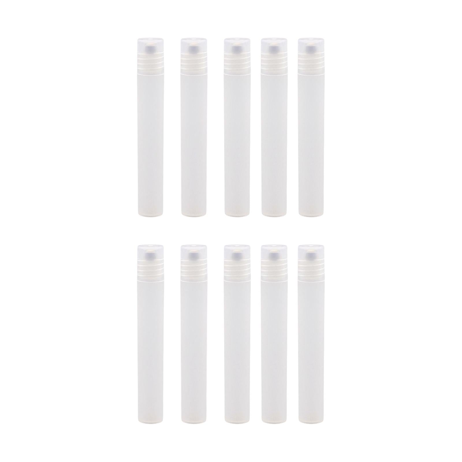 10 Count 10ml Plastic Essential Oil Roller Bottles Roll On White