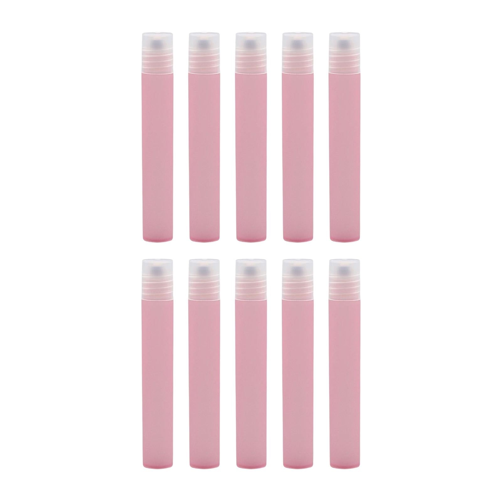 10 Count 10ml Plastic Essential Oil Roller Bottles Roll On Pink