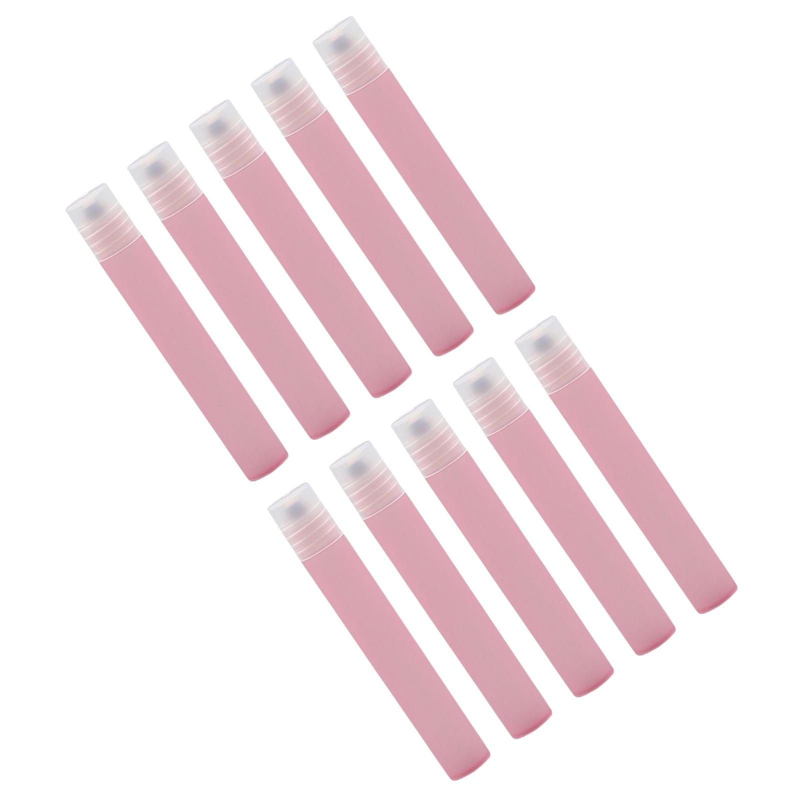 10 Count 10ml Plastic Essential Oil Roller Bottles Roll On Pink