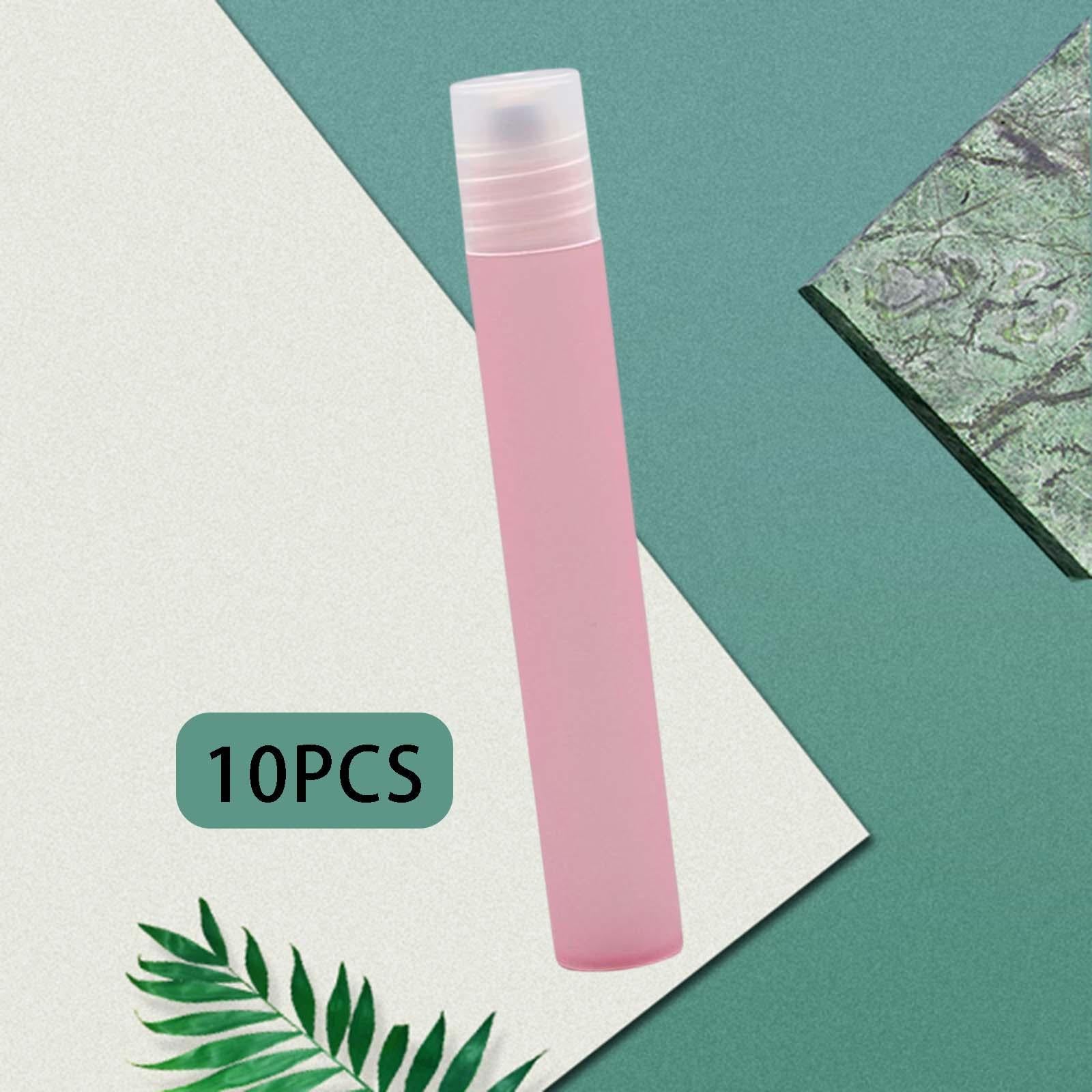 10 Count 10ml Plastic Essential Oil Roller Bottles Roll On Pink