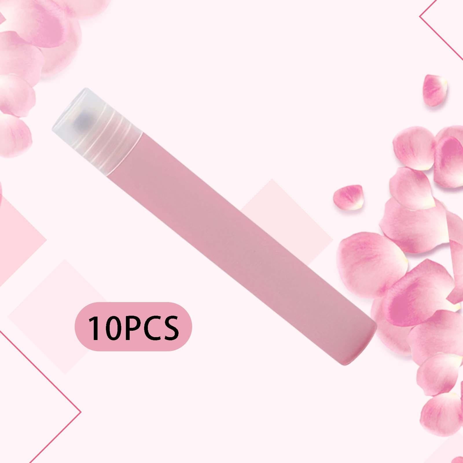 10 Count 10ml Plastic Essential Oil Roller Bottles Roll On Pink