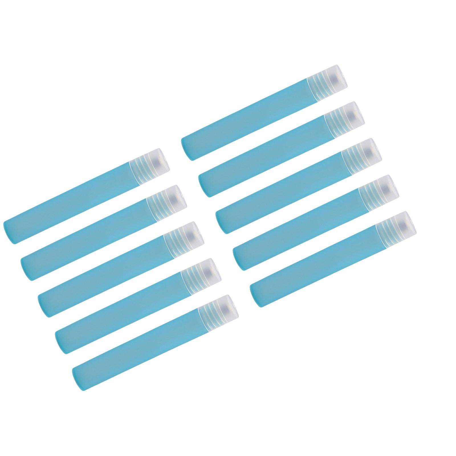 10 Count 10ml Plastic Essential Oil Roller Bottles Roll On Blue