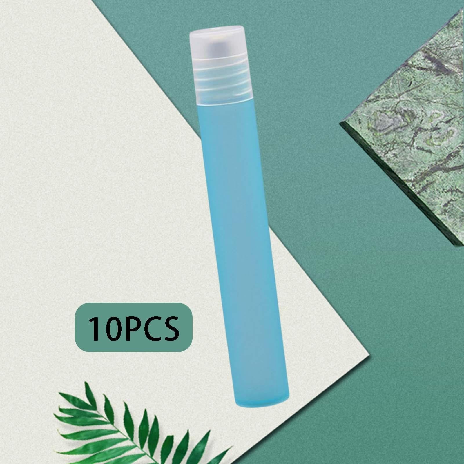 10 Count 10ml Plastic Essential Oil Roller Bottles Roll On Blue
