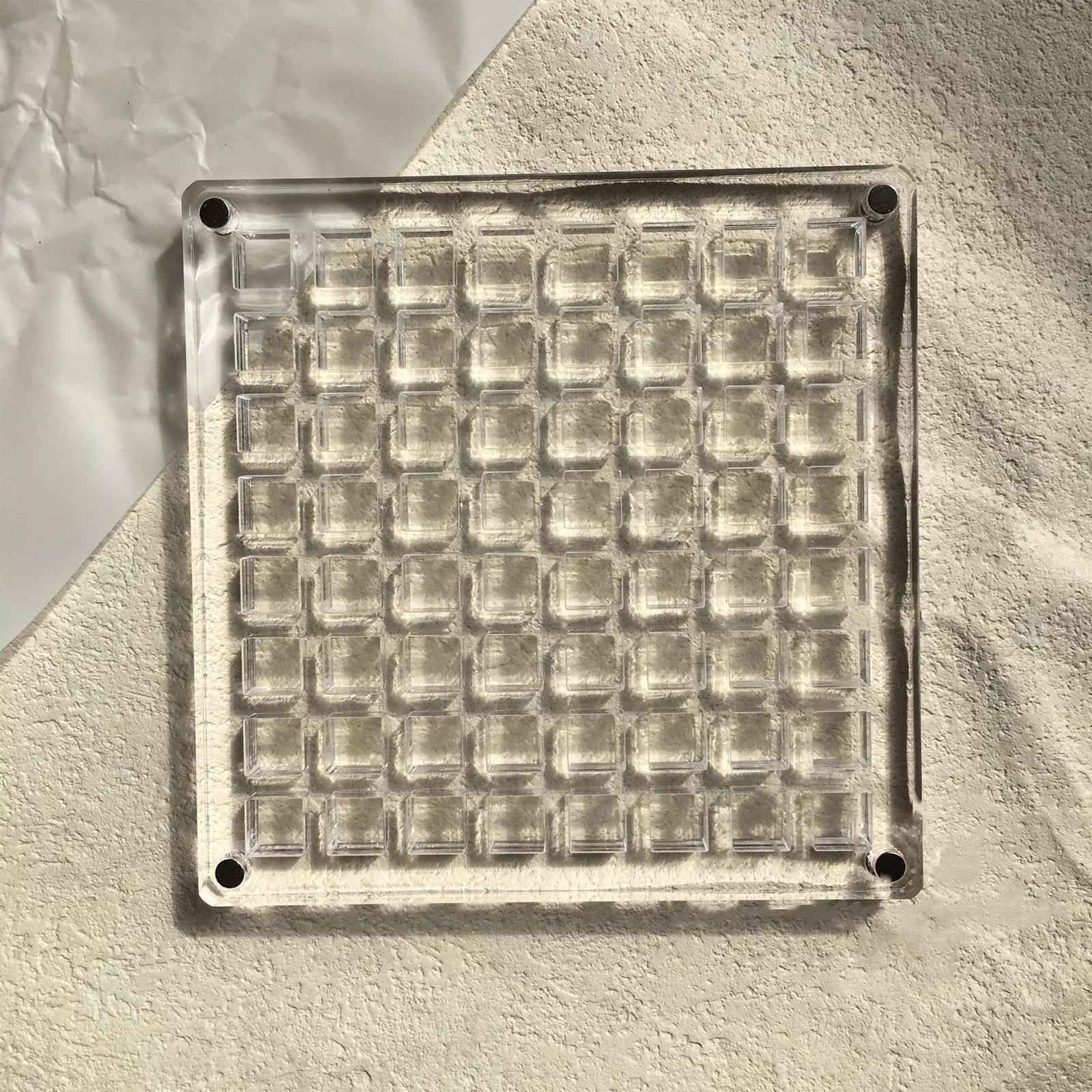 Acrylic Nail Art Transparent Storage Box Moistureproof for Nail Art Bead 72 Grids
