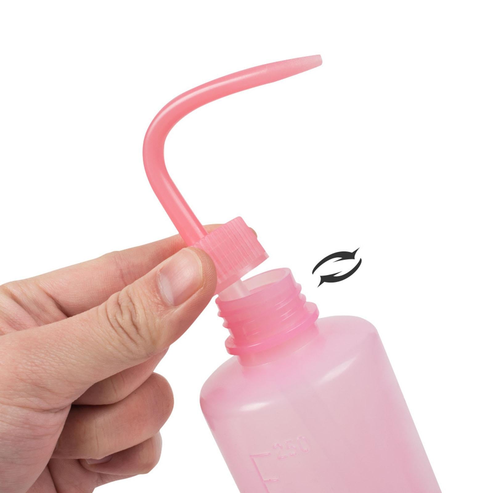 4x2x Wash Bottle Diffuser Squirt Squeeze Bottle Twist Top Caps Soap Wash Pink 250ML