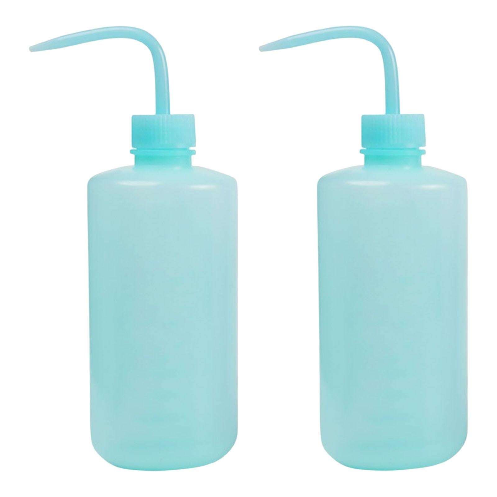 3x2x Wash Bottle Diffuser Squirt Squeeze Bottle Twist Top Caps Soap Wash Blue 500ML