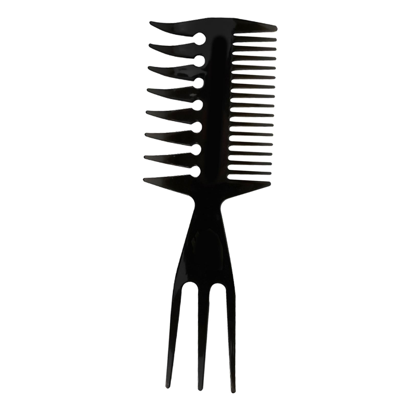 4xHairstyling Hair Pick Combs for Men's Retro Oil Head Upgraded Fork Comb