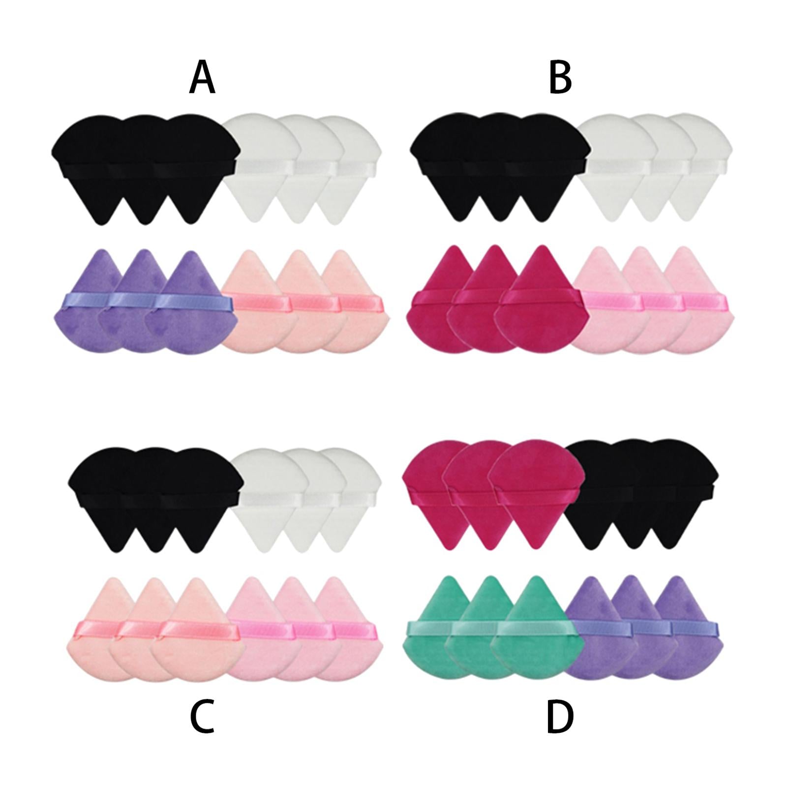 12 Pcs Triangle Powder Wedge Shape for Loose Powder Under Eyes Corners A