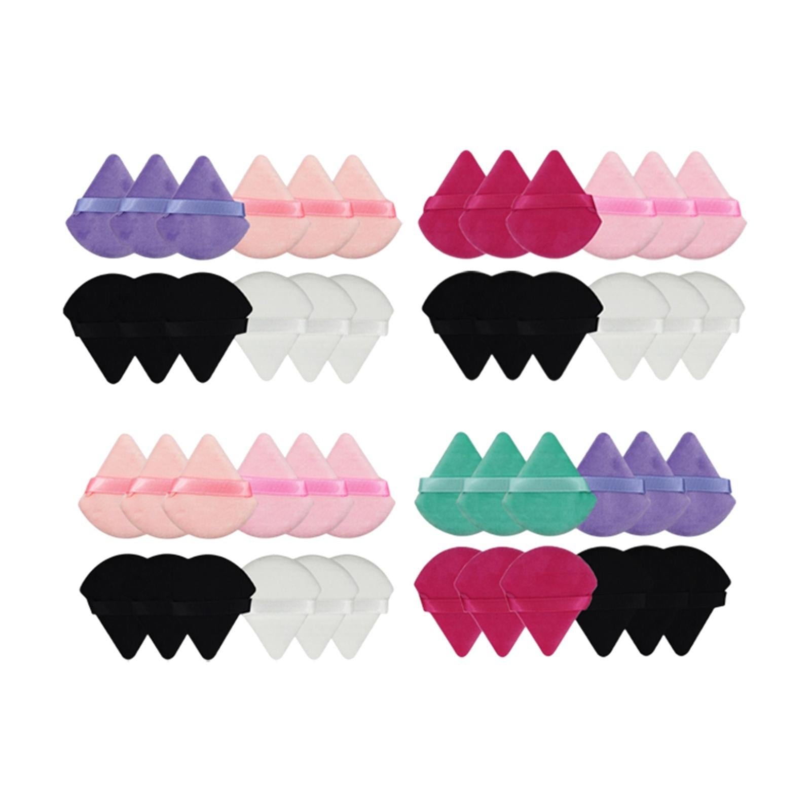 12 Pcs Triangle Powder Wedge Shape for Loose Powder Under Eyes Corners A