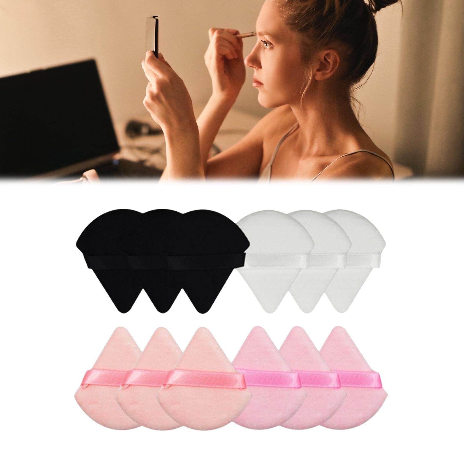 12 Pcs Triangle Powder Wedge Shape for Loose Powder Under Eyes Corners C