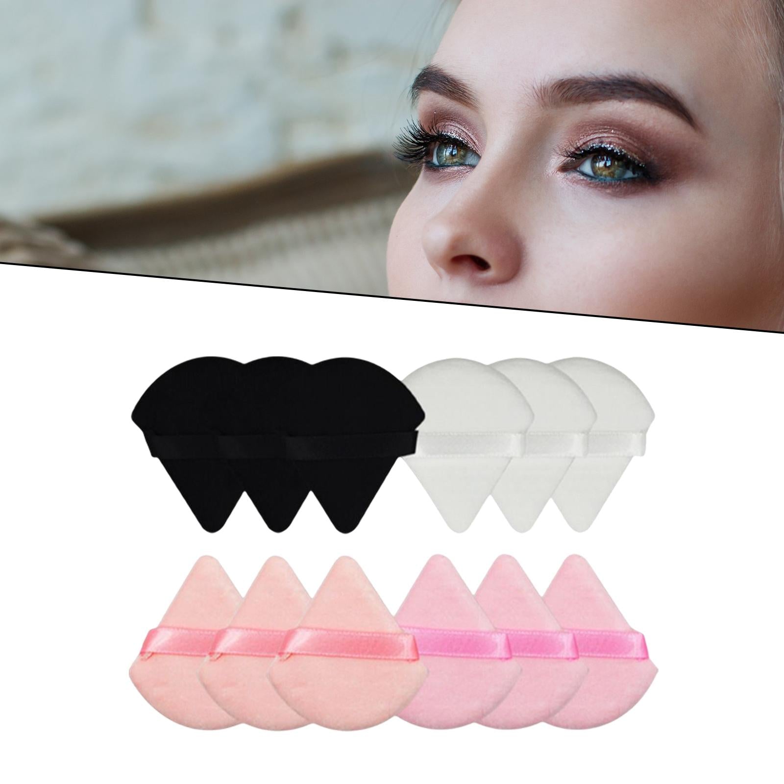 12 Pcs Triangle Powder Wedge Shape for Loose Powder Under Eyes Corners C