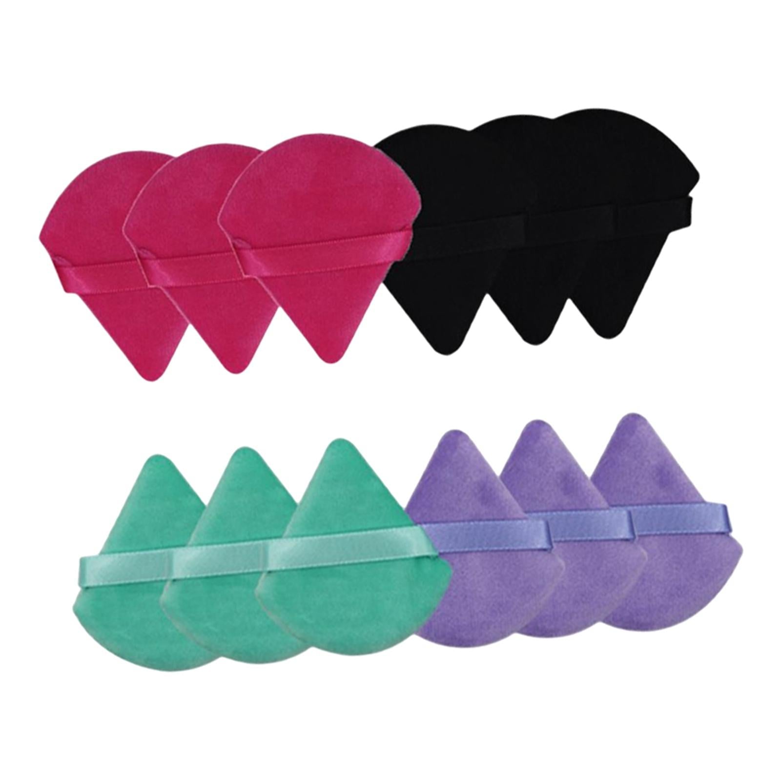 12 Pcs Triangle Powder Wedge Shape for Loose Powder Under Eyes Corners D
