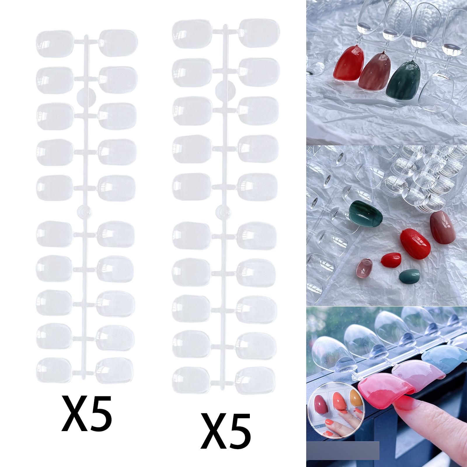 120Pcs Practice Fake Nails Color Display Sticks Full Cover for Training S