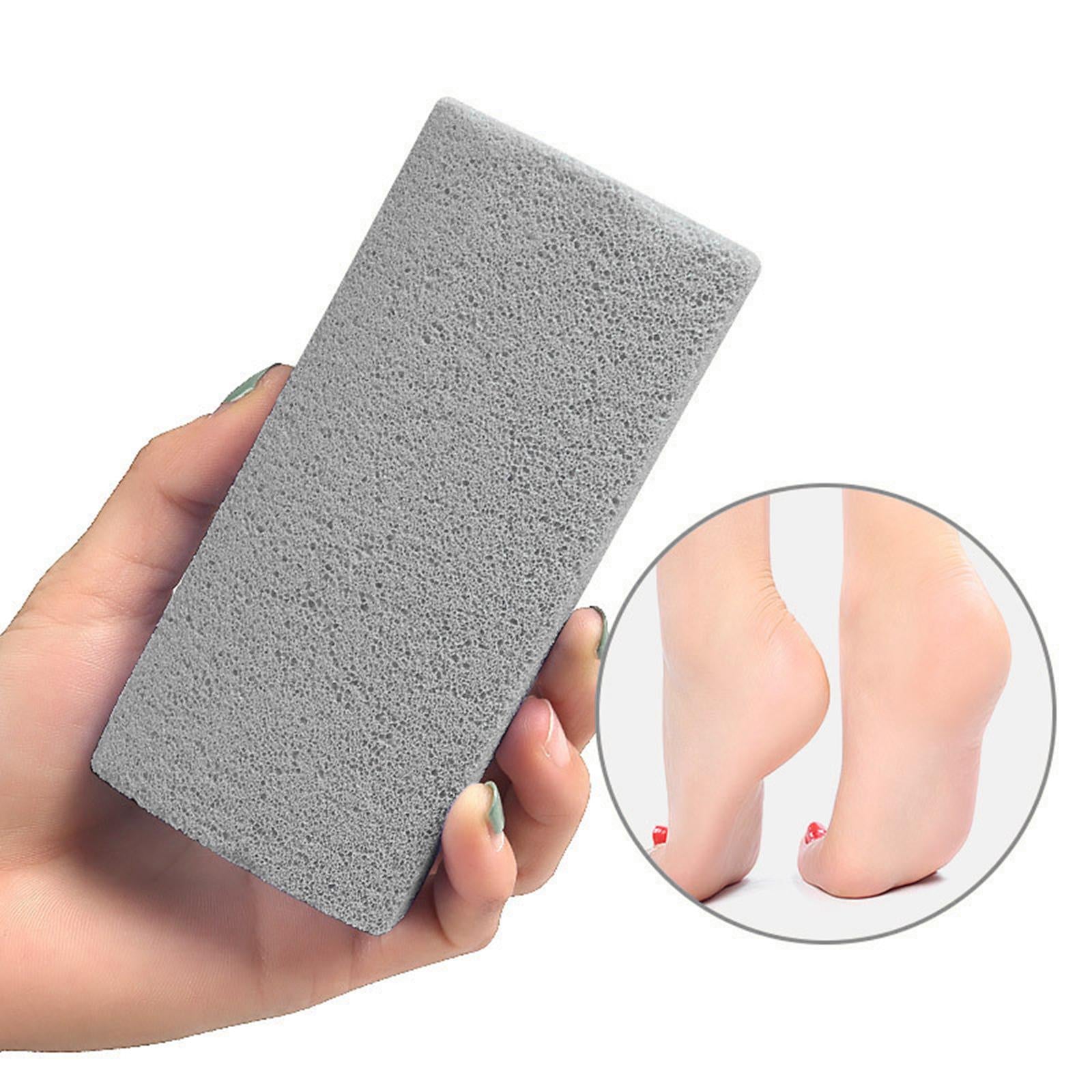 2xCuboid Foot Pumice Stones Double Sided for Dead Hard Skin Feet Care Grey L