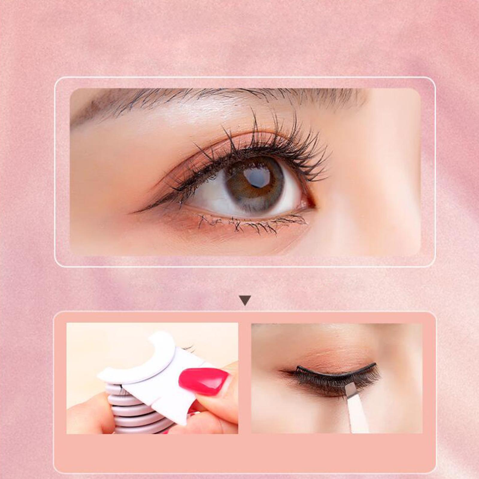 10Pcs Self Adhesive Eyelashes Strips Strong Hold for All Strip Fake Lashes Black