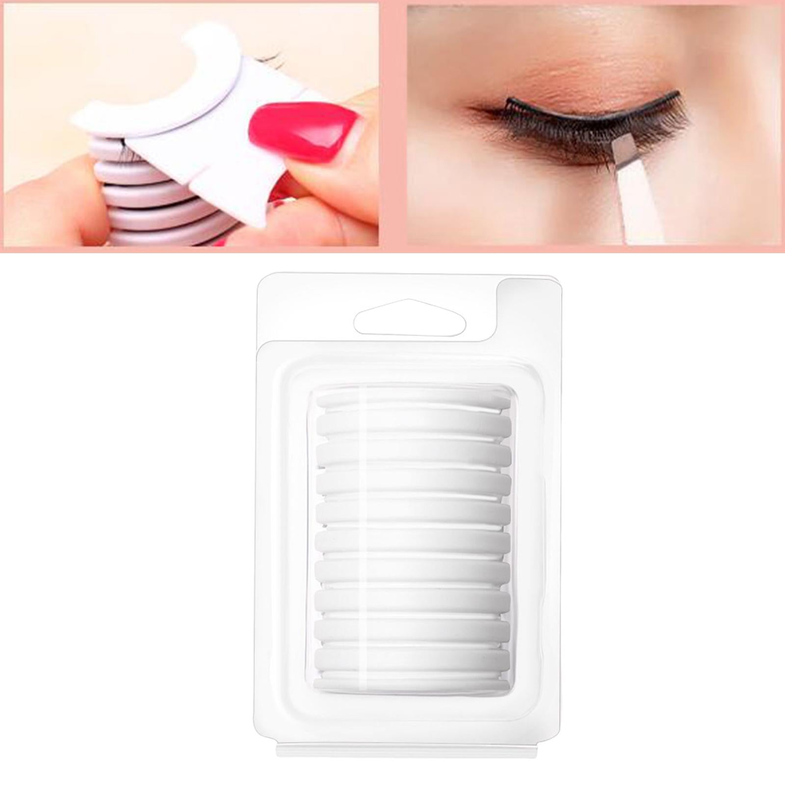 10Pcs Self Adhesive Eyelashes Strips Strong Hold for All Strip Fake Lashes Clear