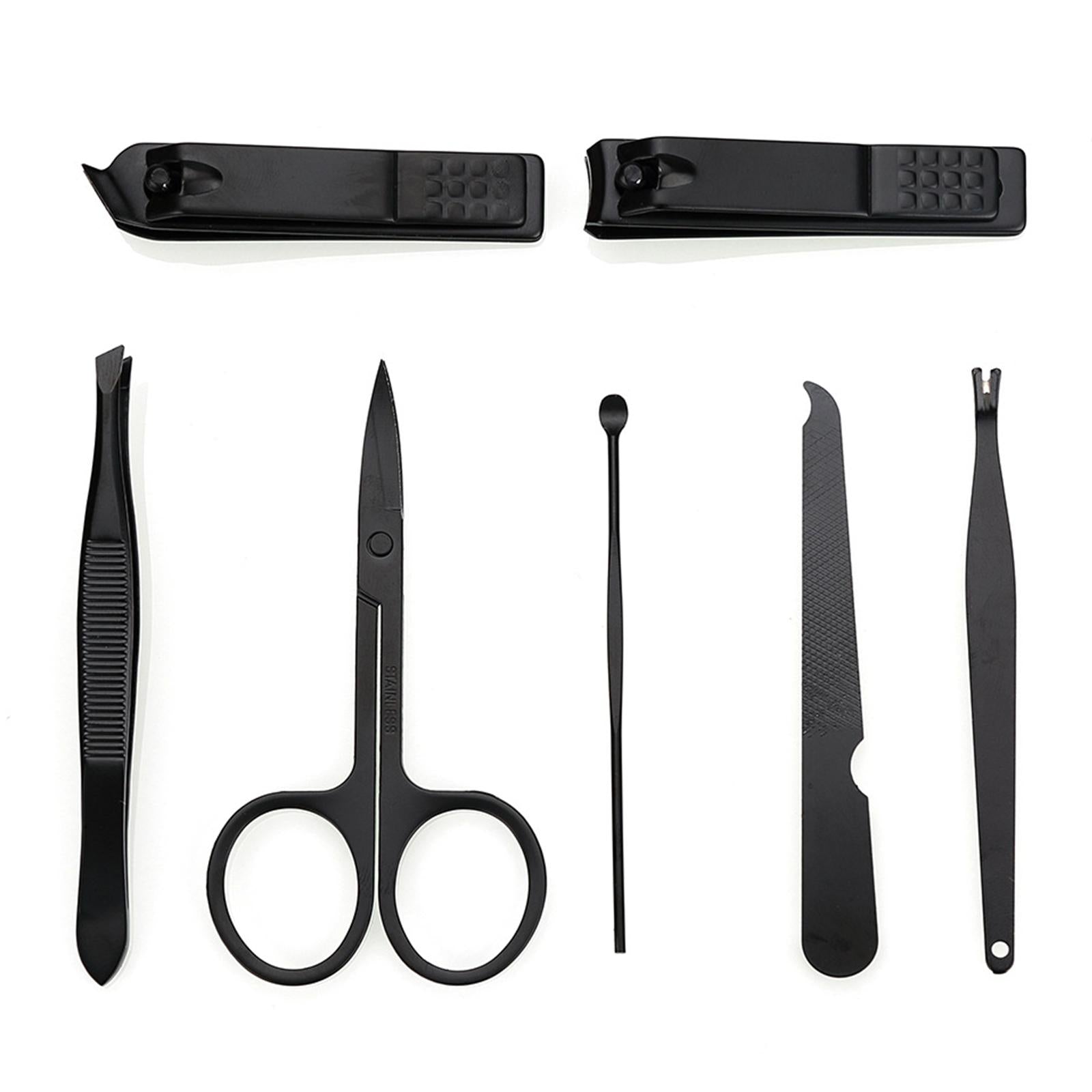 4x7Pcs Manicure Set Stainless Steel Nail Clippers Kit Care Tool Orange
