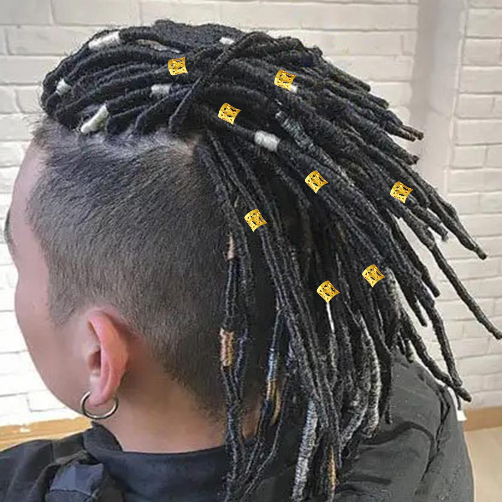 100x Dreadlocks Beads Decorations Pendants Metal for Hair Accessory Gold