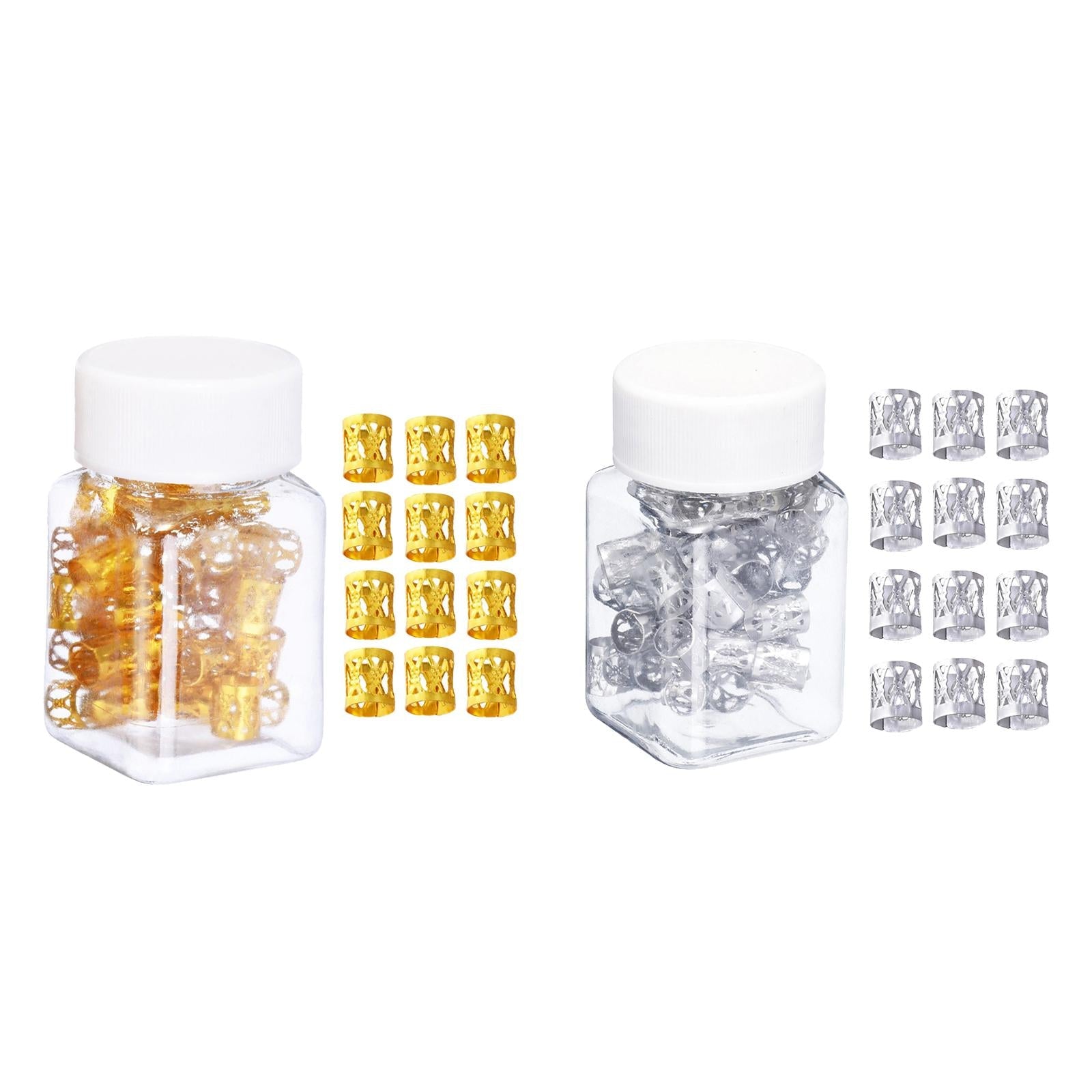 100x Dreadlocks Beads Decorations Pendants Metal for Hair Accessory Gold