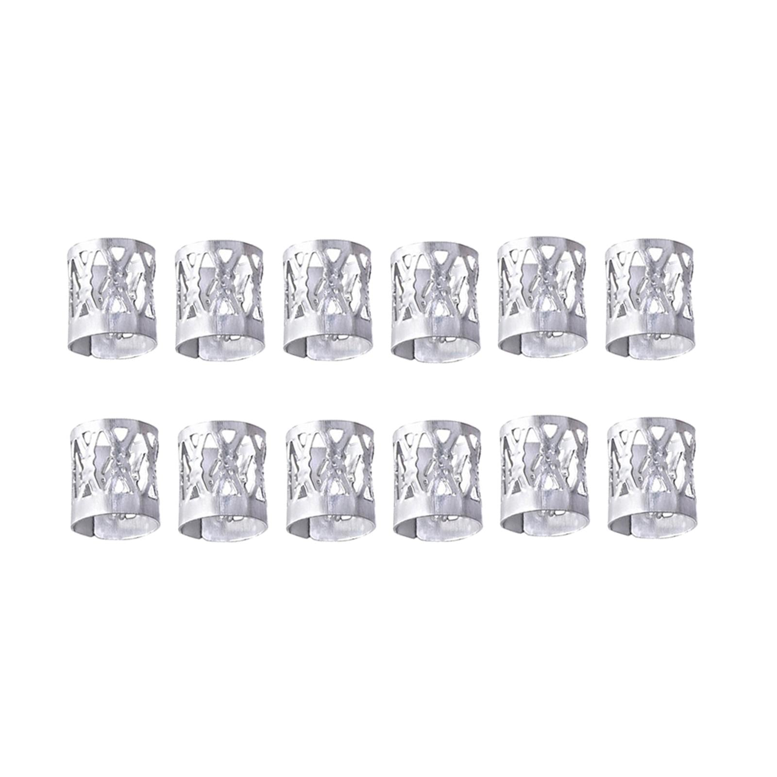 100x Dreadlocks Beads Decorations Pendants Metal for Hair Accessory Silver