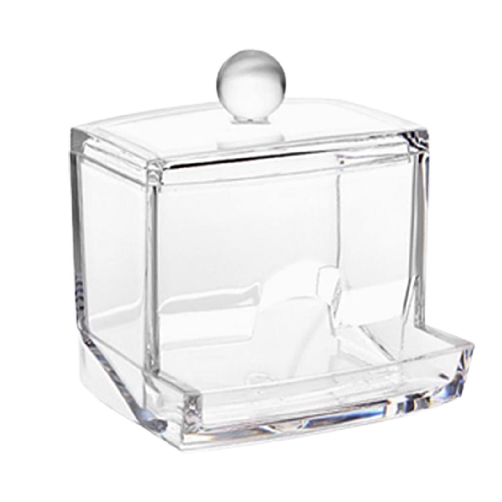 3xCotton Swabs Storage Box Portable Transparent Empty Practical Organization