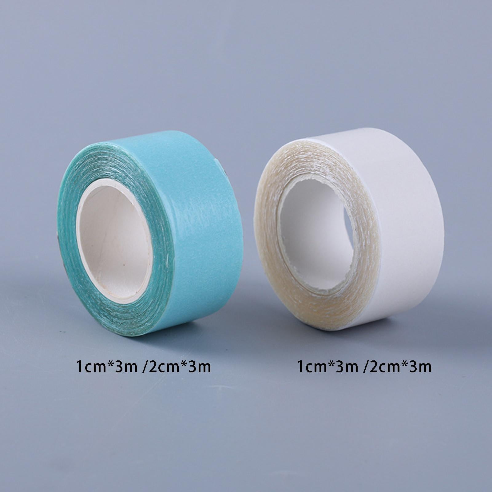 3xDouble Sided Wigs Tape for Hair Extension Toupees width 1cm Blue