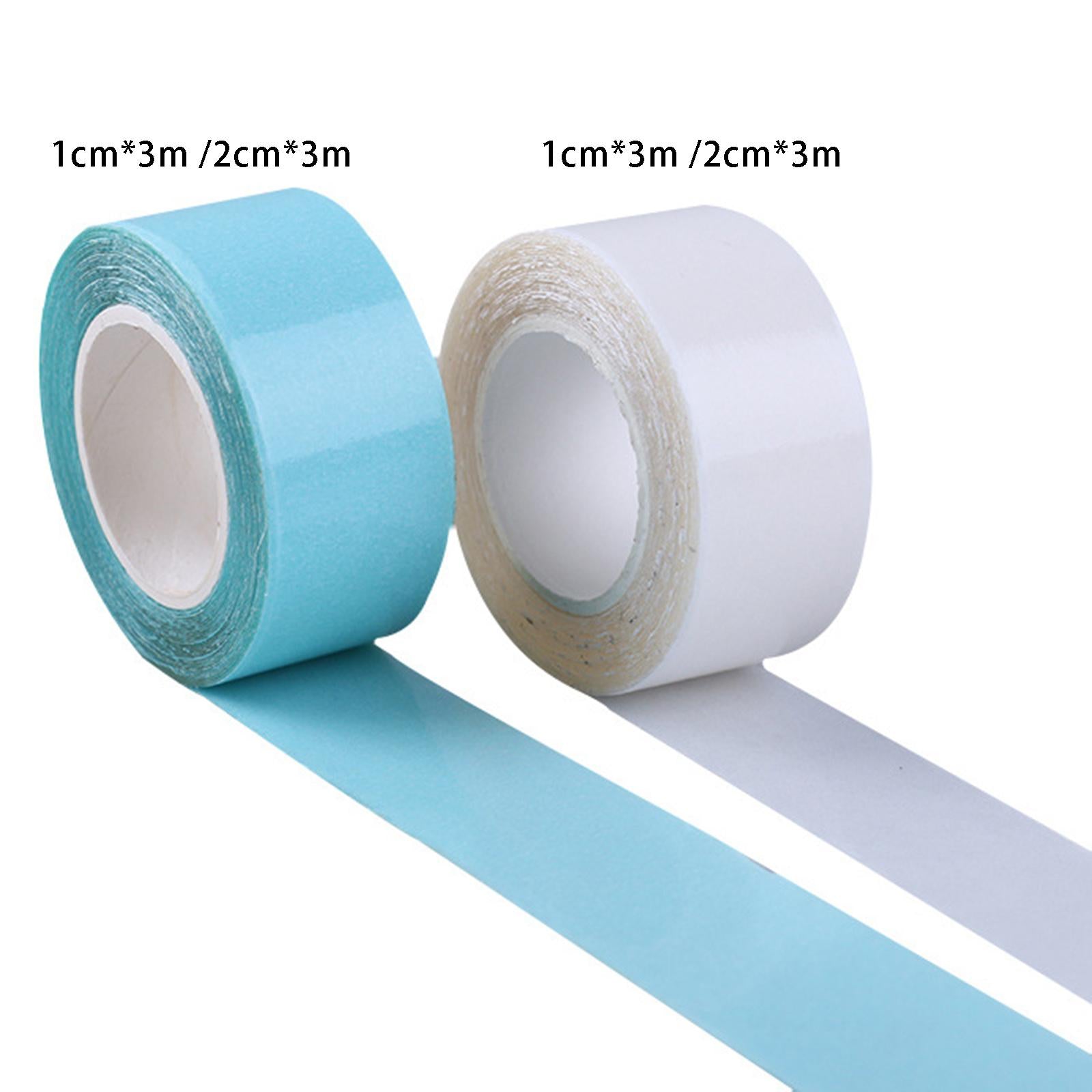 3xDouble Sided Wigs Tape for Hair Extension Toupees width 1cm Blue