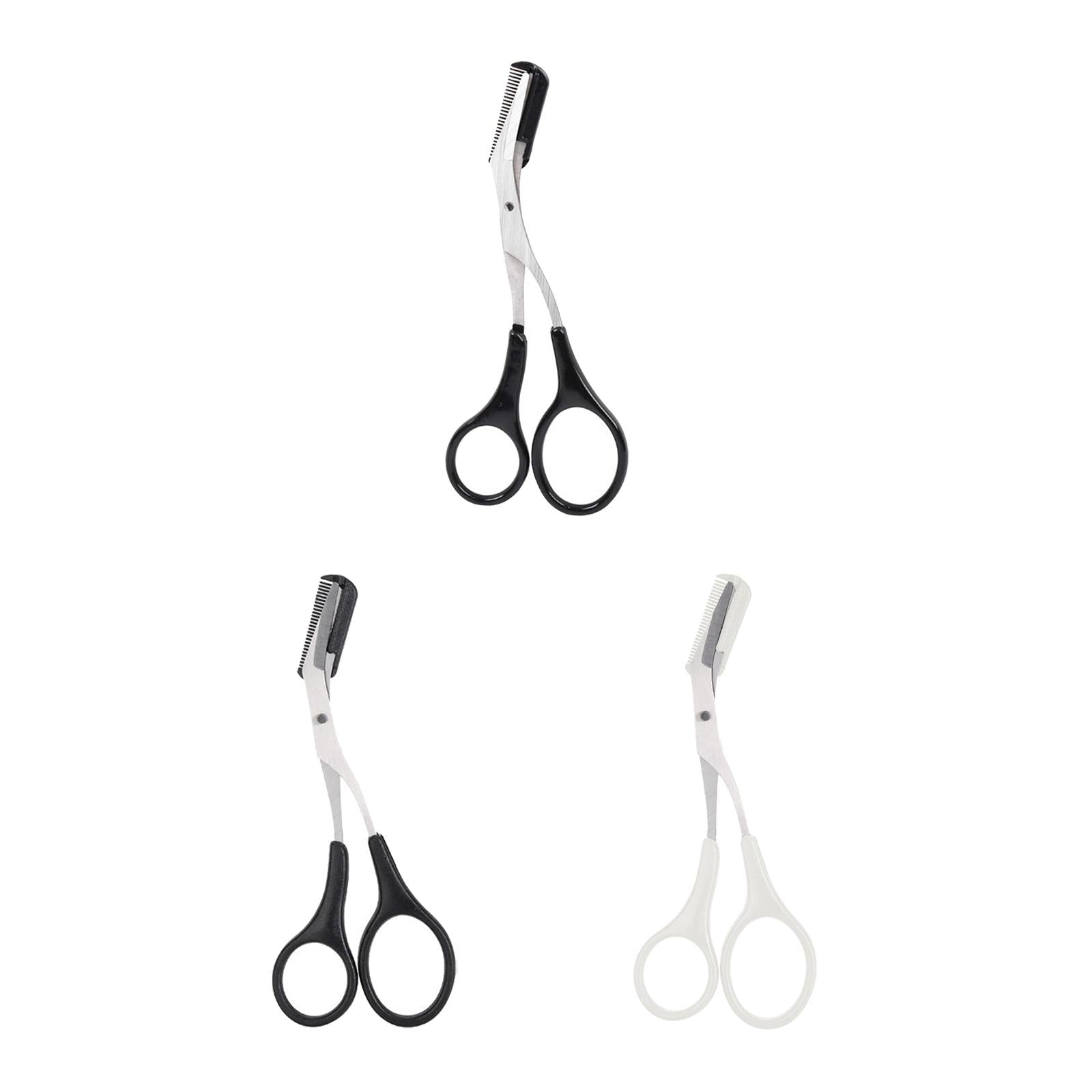 2xEyebrow Scissor with Comb Unisex Scissors for Makeup Cosmetic Grooming A