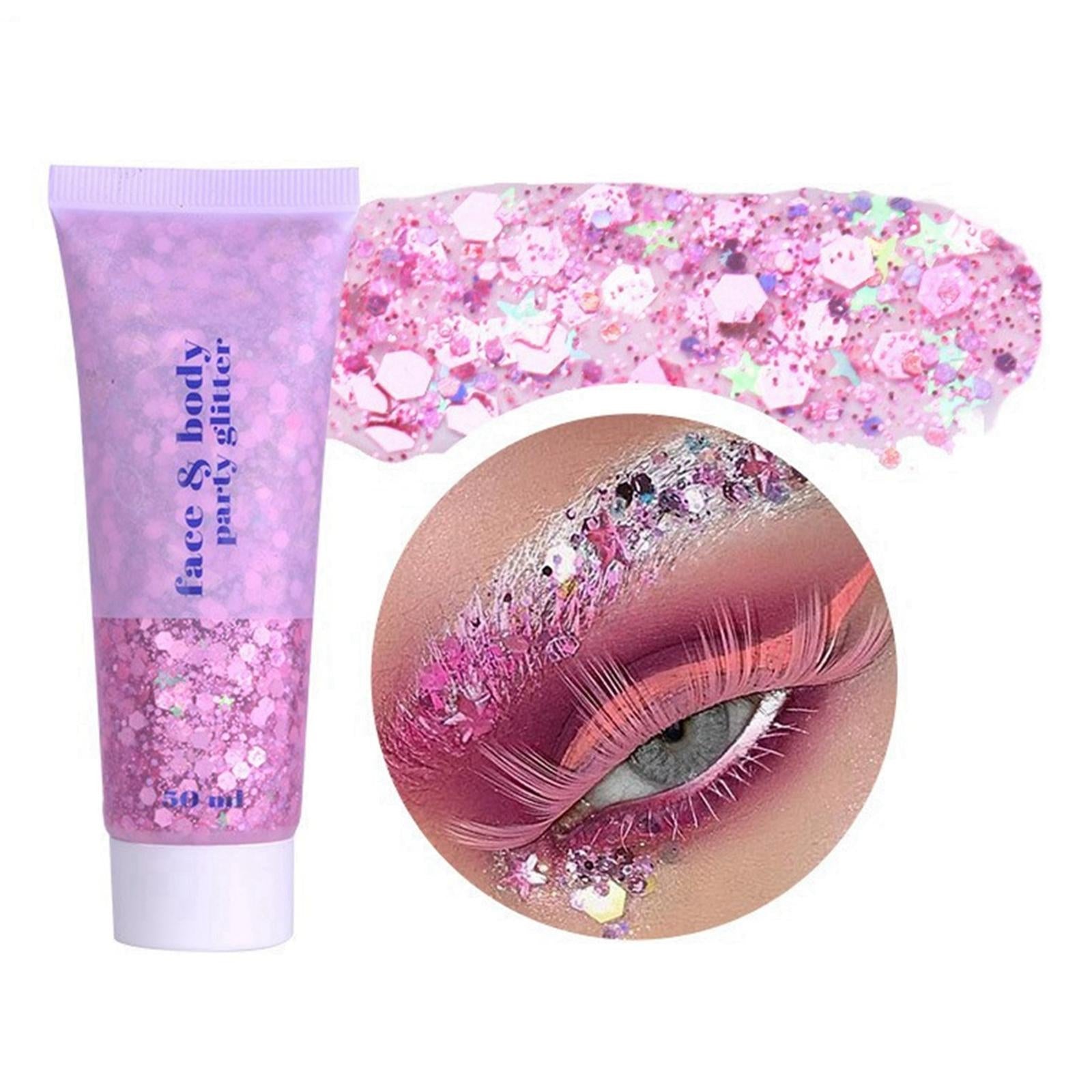 3xEye Glitter Eye Shadow Sequins Liquid Makeup for Party Decor Pink