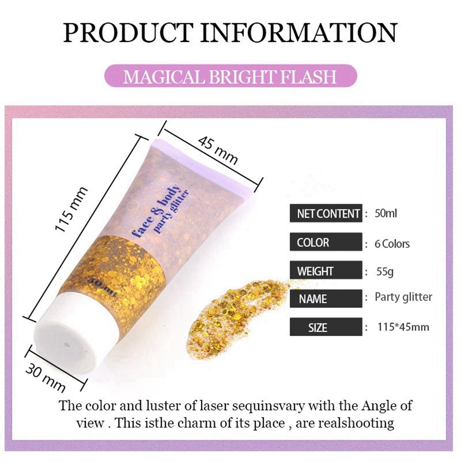 4xEye Glitter Eye Shadow Sequins Liquid Makeup for Party Decor Pink